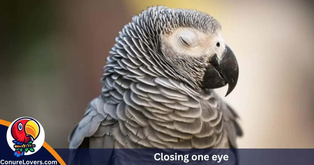 Closing one eye